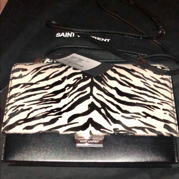 YSL (Cruella 🖤🤍)SATCHEL IN CALFSKIN- ZEBRA PRINT - Picture 7 of 10